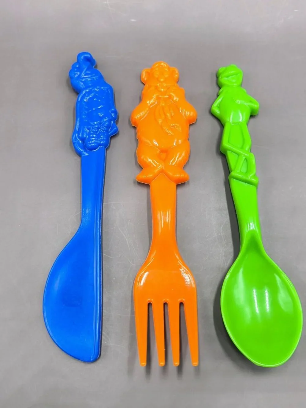 Muppets Plastic Picnic Cutlery Set of 3 Gonzo Knife Fozzie Fork Kermit Spoon